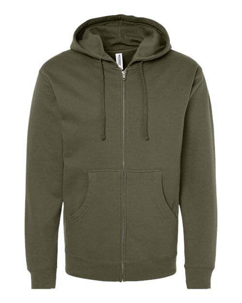 Independent Trading Co. 1829 SS4500Z-Unisex Midweight Full-Zip Hooded Sweatshirt