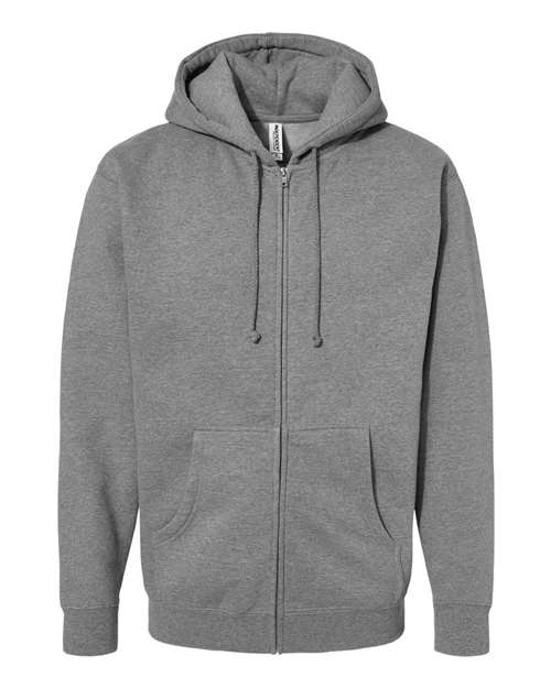 Independent Trading Co. 360 S / Gunmetal Heather IND4000Z-Unisex Heavyweight Full-Zip Hooded Sweatshirt