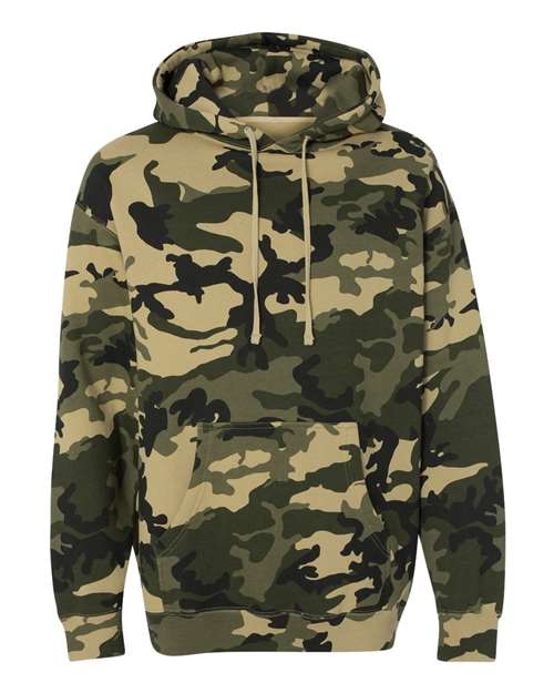 Independent Trading Co. 403 S / Army Camo IND4000: Unisex Heavyweight Hooded Sweatshirt