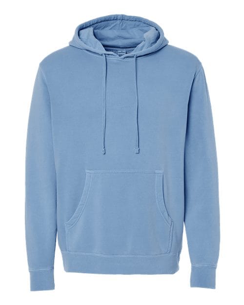 Independent Trading Co. 6015 S / Pigment Light Blue PRM4500: Unisex Midweight Pigment-Dyed Hooded Sweatshirt