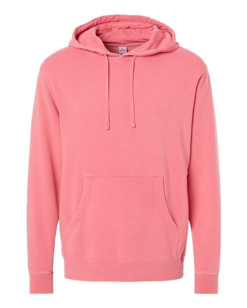Independent Trading Co. 6015 S / Pigment Pink PRM4500: Unisex Midweight Pigment-Dyed Hooded Sweatshirt
