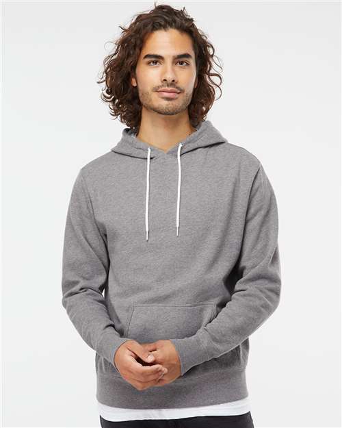 Independent Trading Co. 6533 XS / Gunmetal Heather AFX90UN: Unisex Lightweight Hooded Sweatshirt