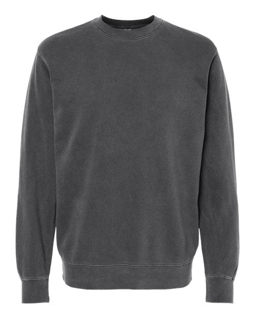 Independent Trading Co. 6717 S / Pigment Black PRM3500: Unisex Midweight Pigment-Dyed Crewneck Sweatshirt