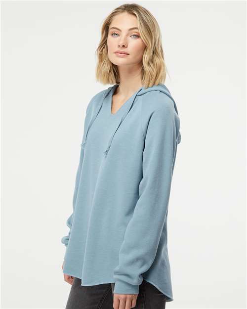 Independent Trading Co. 7789 PRM2500: Women’s Lightweight California Wave Wash Hooded Sweatshirt