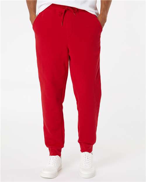 Independent Trading Co. 8607 XS / Red IND20PNT: Men's Midweight Fleece Sweatpants