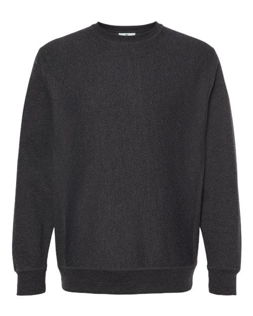Independent Trading Co. 8798 XS / Charcoal Heather IND5000C-Unisex Legend Premium Heavyweight Cross-Grain Crewneck Sweatshirt
