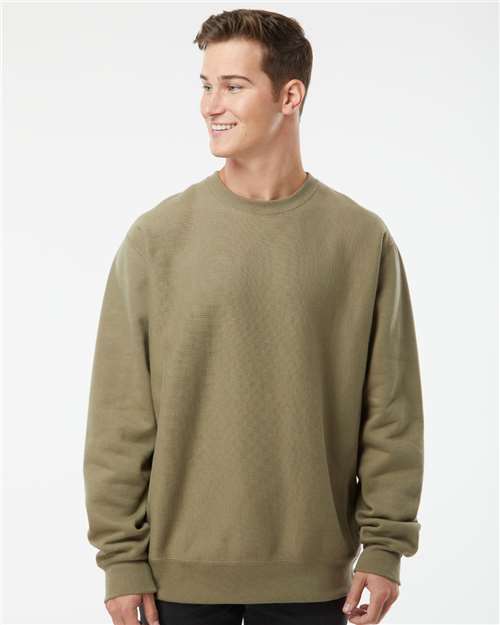 Independent Trading Co. 8798 XS / Olive IND5000C-Unisex Legend Premium Heavyweight Cross-Grain Crewneck Sweatshirt