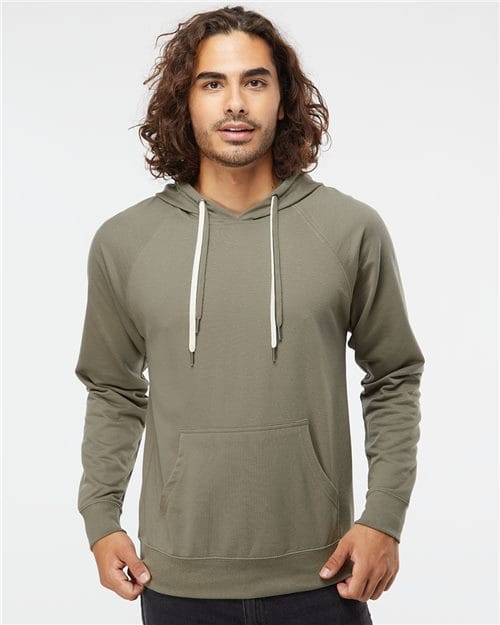 Independent Trading Co. 9126 SS1000: Unisex Icon Lightweight Loopback Terry Hooded Sweatshirt