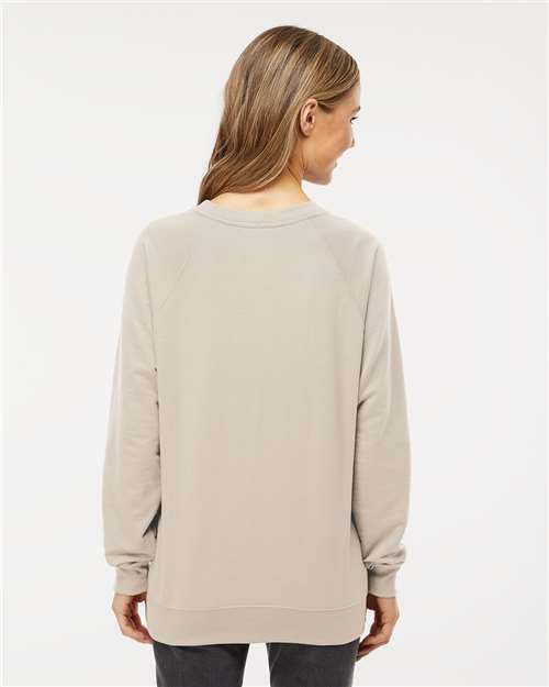 Independent Trading Co. 9136 SS1000C: Unisex Icon Lightweight Loopback Terry Crewneck Sweatshirt