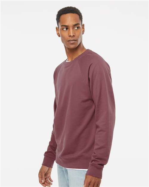 Independent Trading Co. 9136 SS1000C: Unisex Icon Lightweight Loopback Terry Crewneck Sweatshirt