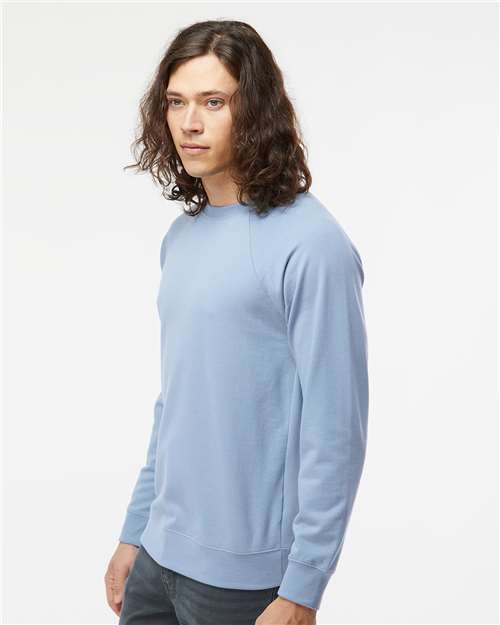 Independent Trading Co. 9136 SS1000C: Unisex Icon Lightweight Loopback Terry Crewneck Sweatshirt