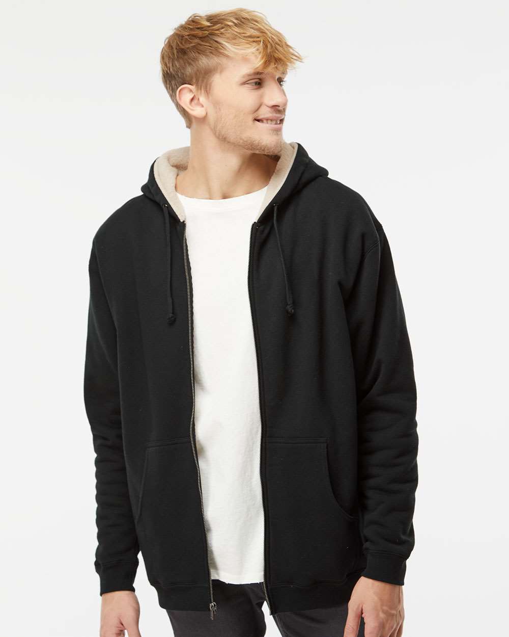 Independent Trading Co. Fleece - Premium - Hood Independent Trading Co. EXP40SHZ Men's Sherpa-Lined Full-Zip Hooded Sweatshirt