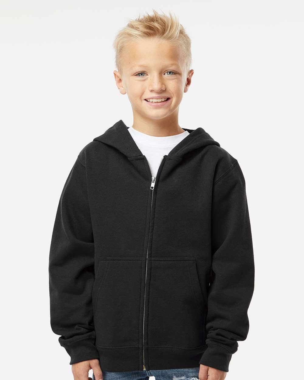 Independent Trading Co. Fleece - Premium - Hood Independent Trading Co. SS4001YZ Youth Midweight Full-Zip Hooded Sweatshirt