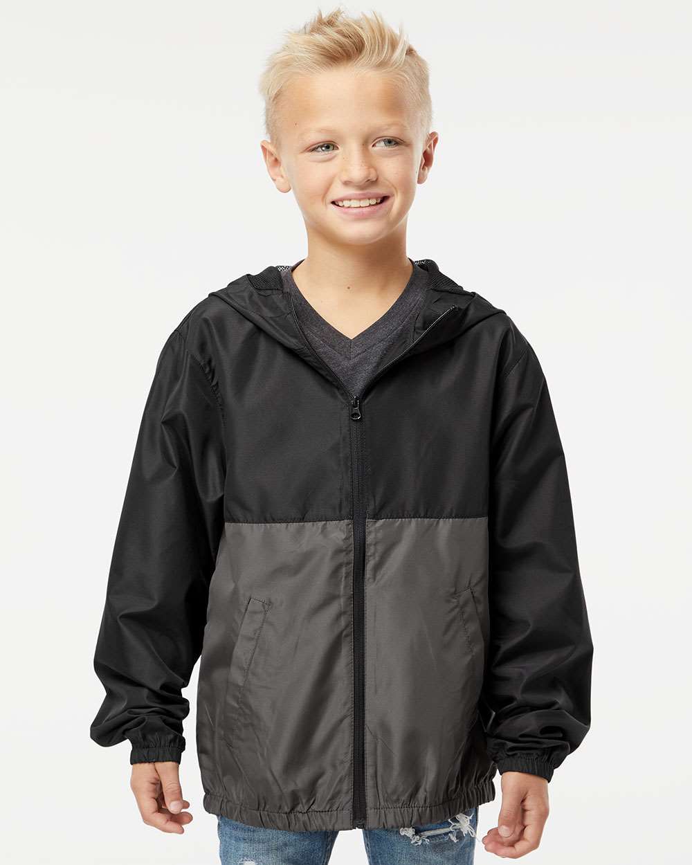Independent Trading Co. Outerwear Independent Trading Co. EXP24YWZ Youth Lightweight Windbreaker Full-Zip Jacket