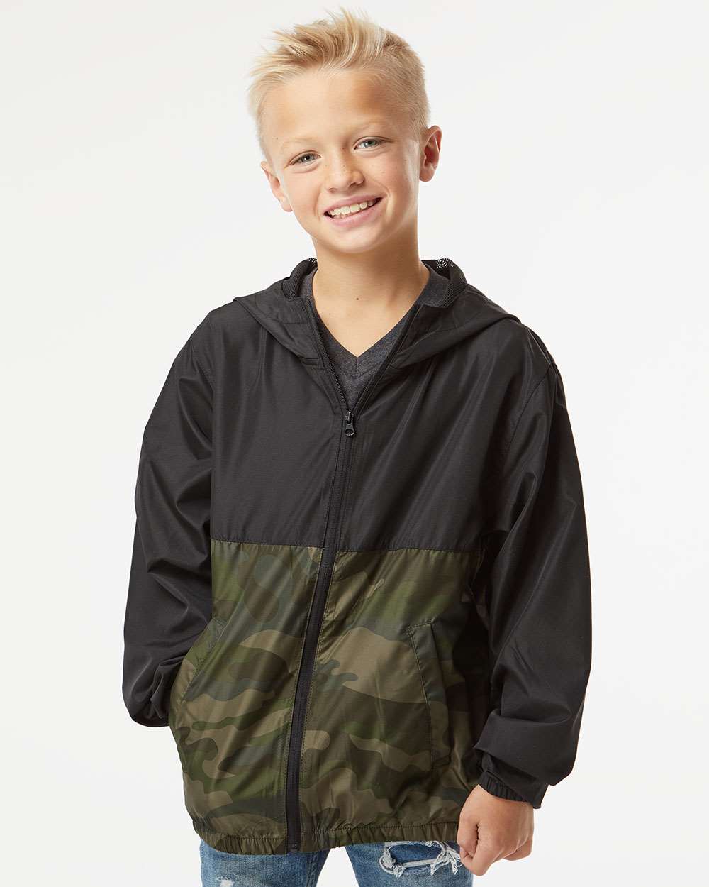 Independent Trading Co. Outerwear Independent Trading Co. EXP24YWZ Youth Lightweight Windbreaker Full-Zip Jacket