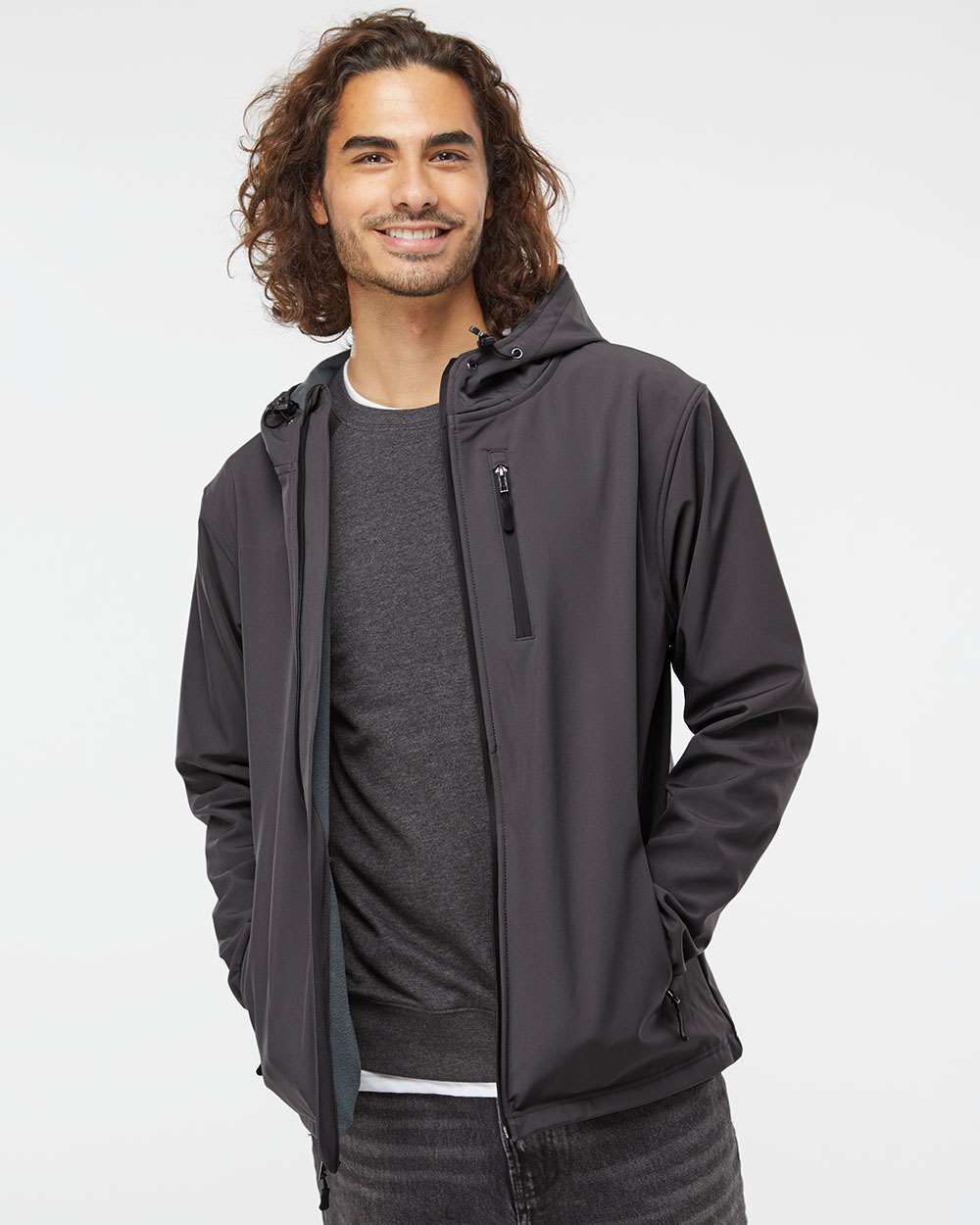 Independent Trading Co. Outerwear Independent Trading Co. EXP35SSZ Men's Poly-Tech Soft Shell Jacket
