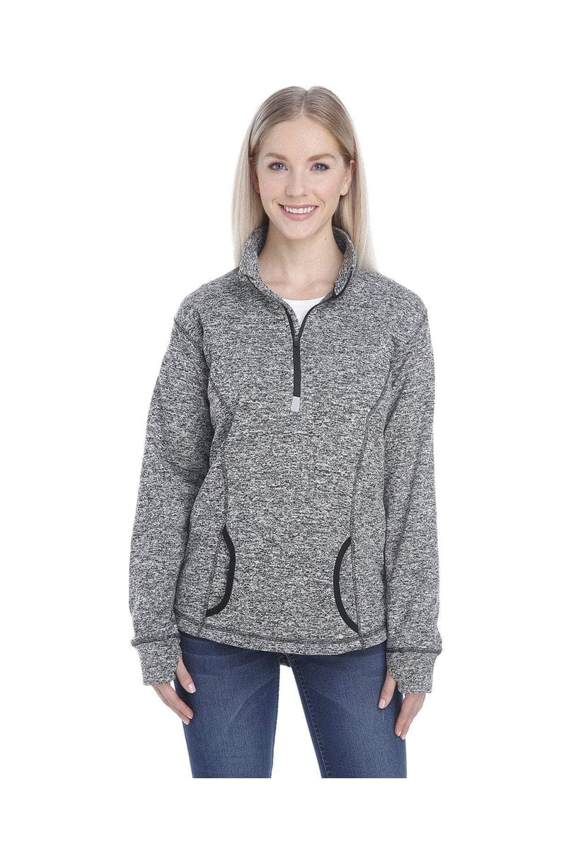 J America Sweatshirts/Fleece J America JA8617: Ladies' Cosmic Fleece Quarter-Zip