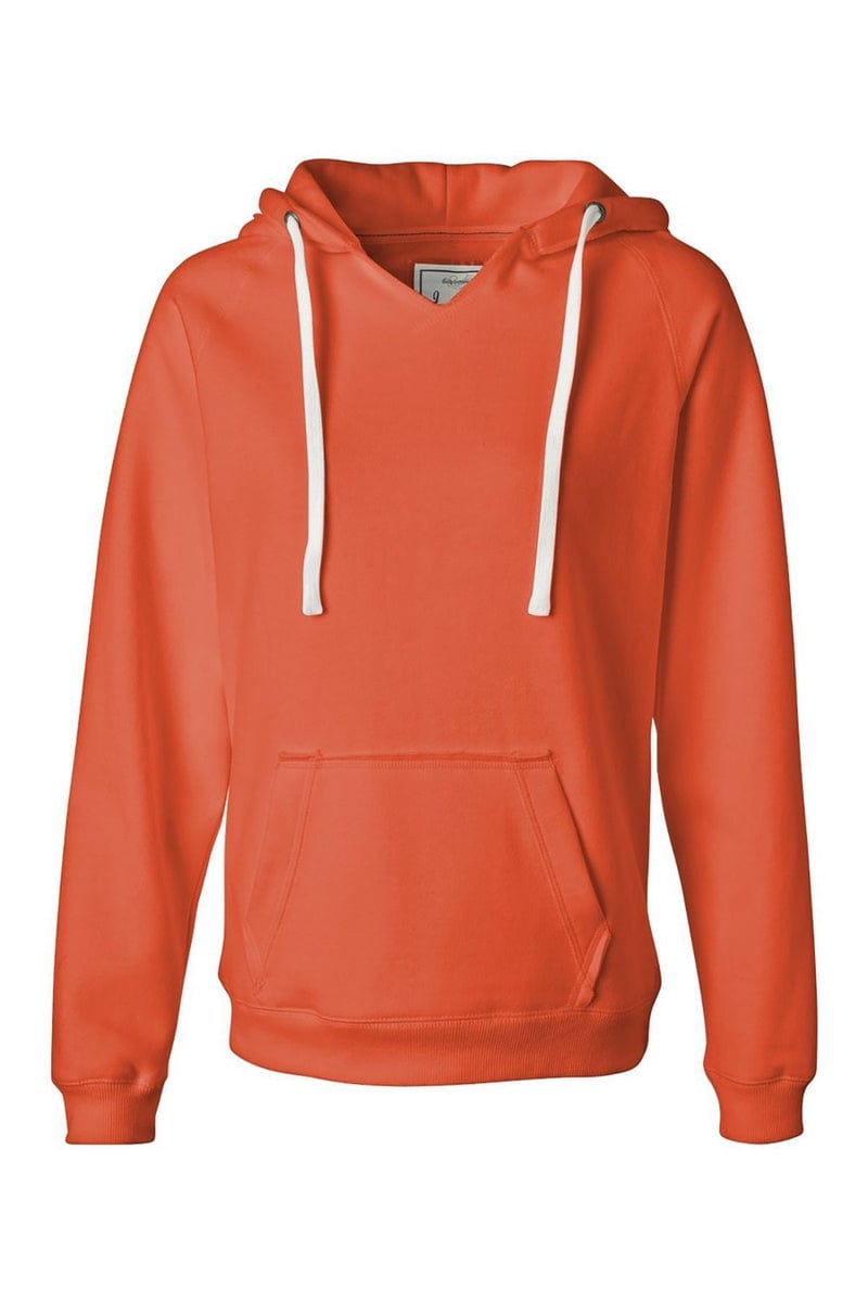 J America Sweatshirts/Fleece J America JA8836: Ladies' Sydney Brushed V-Neck Hood