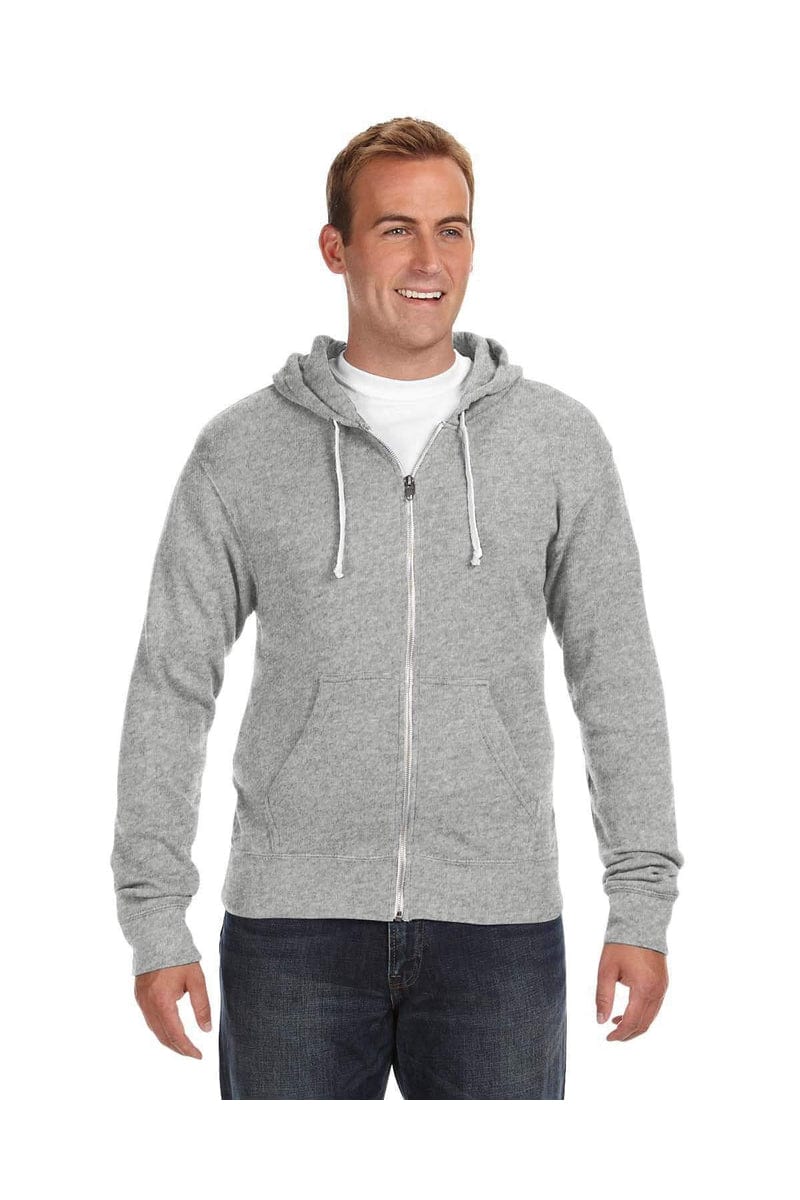 J America Sweatshirts/Fleece J America JA8872: Adult Triblend Full-Zip Fleece Hood