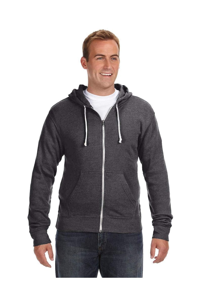 J America Sweatshirts/Fleece J America JA8872: Adult Triblend Full-Zip Fleece Hood