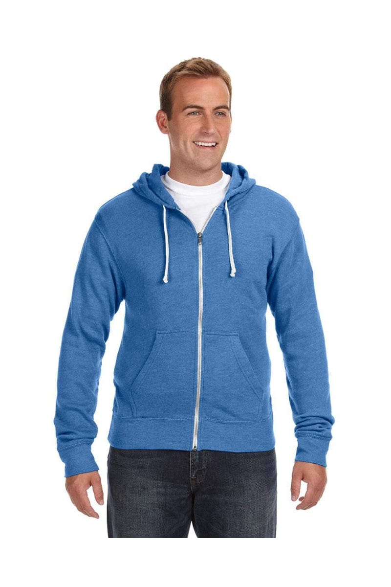 J America Sweatshirts/Fleece J America JA8872: Adult Triblend Full-Zip Fleece Hood