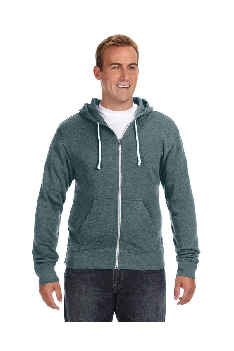 J America Sweatshirts/Fleece J America JA8872: Adult Triblend Full-Zip Fleece Hood