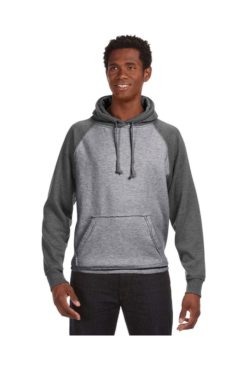 J America Sweatshirts/Fleece J America JA8885: Adult Vintage Heather Pullover Hood