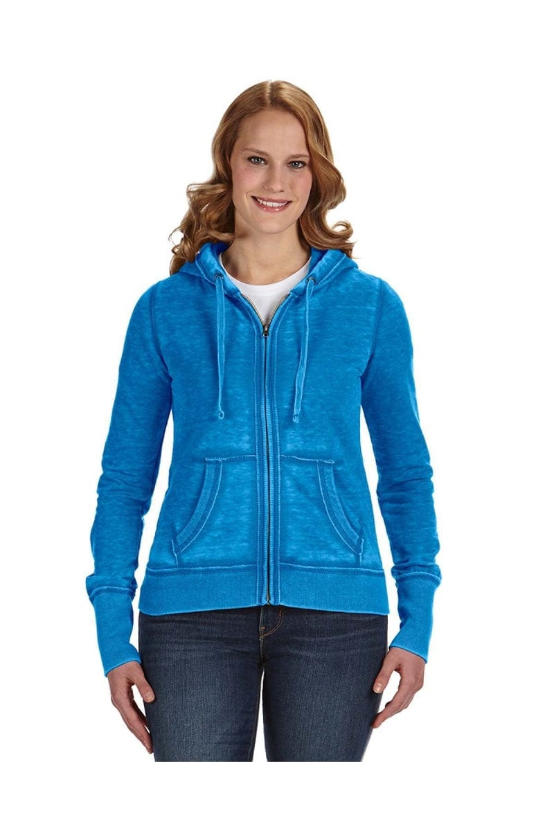 J America Sweatshirts/Fleece J America JA8913: Ladies' Zen Full-Zip Fleece Hood