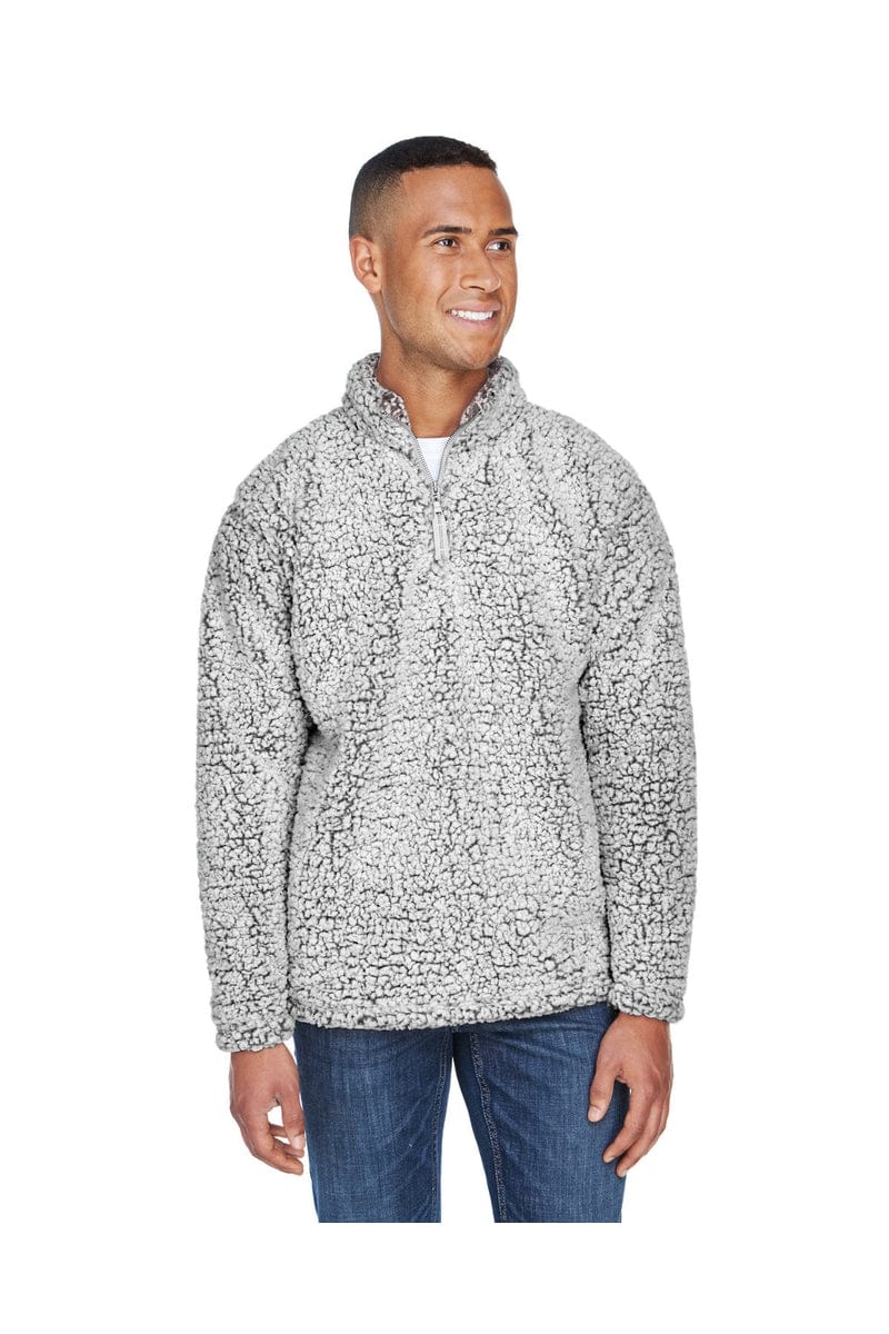J America Sweatshirts/Fleece S / Black Heather J America JA8454: Adult Epic Sherpa Quarter-Zip