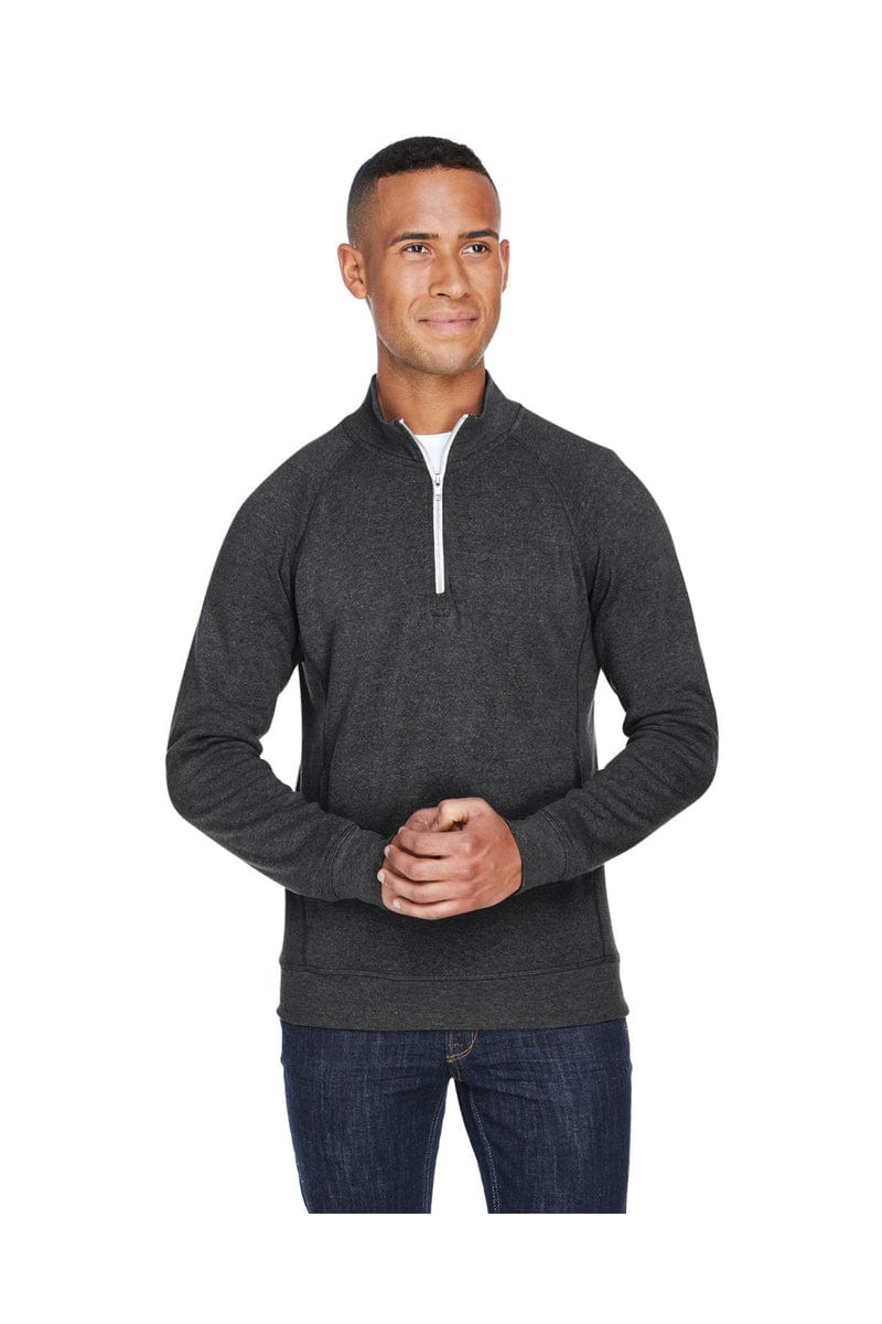 J America Sweatshirts/Fleece S / Black Triblend J America JA8869: Adult Triblend Fleece Quarter-Zip