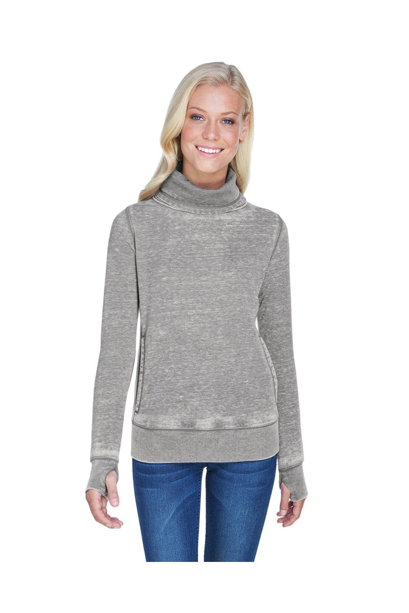 J America Sweatshirts/Fleece S / Cement J America JA8930: Ladies' Zen Fleece Cowl Neck