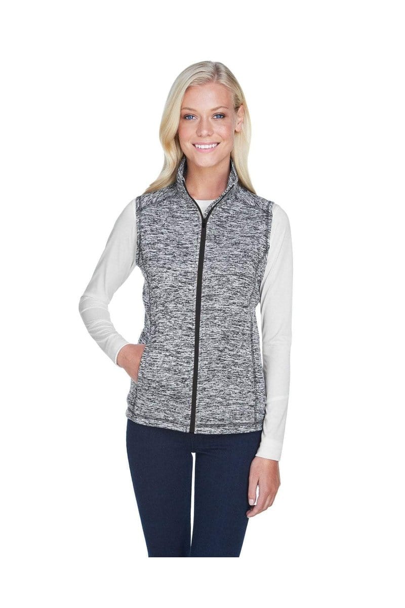 J America Sweatshirts/Fleece S / Char Flk/ Black J America JA8625: Ladies' Lasic Cosmic Fleece Vest