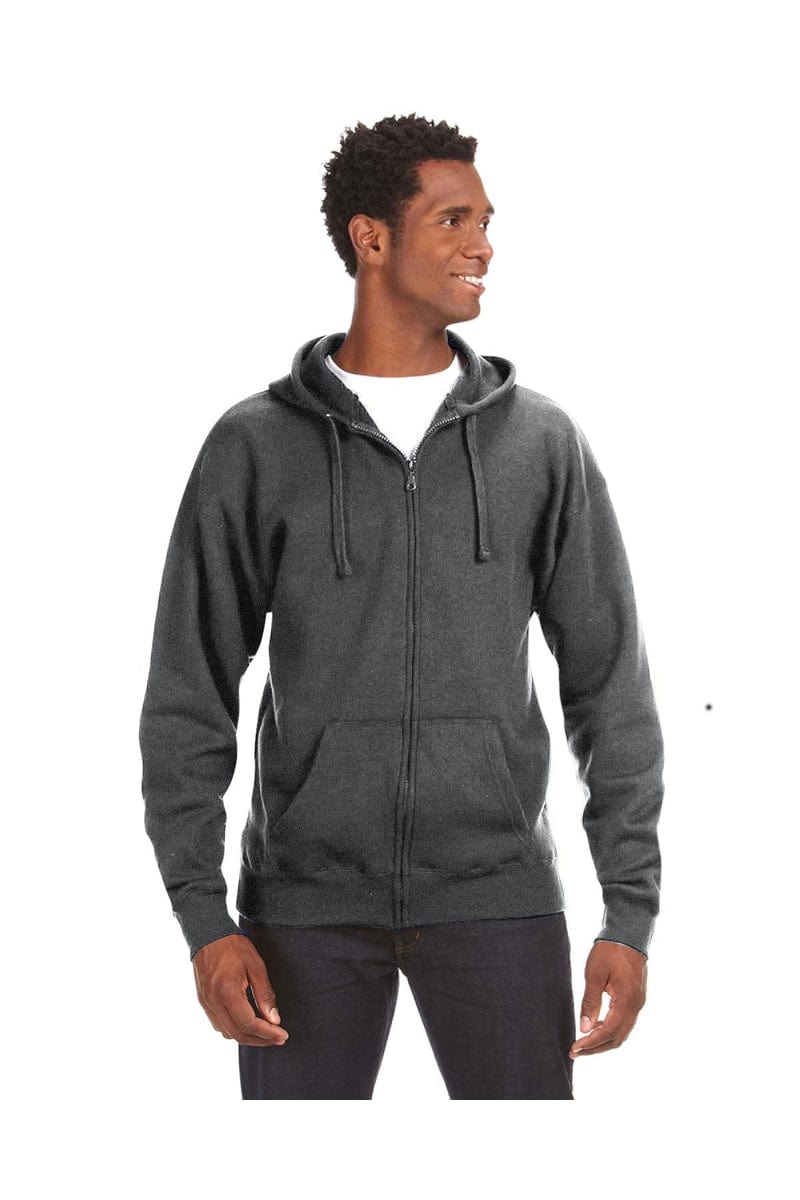 J America Sweatshirts/Fleece S / Charcoal J America JA8821: Adult Premium Full-Zip Fleece Hood