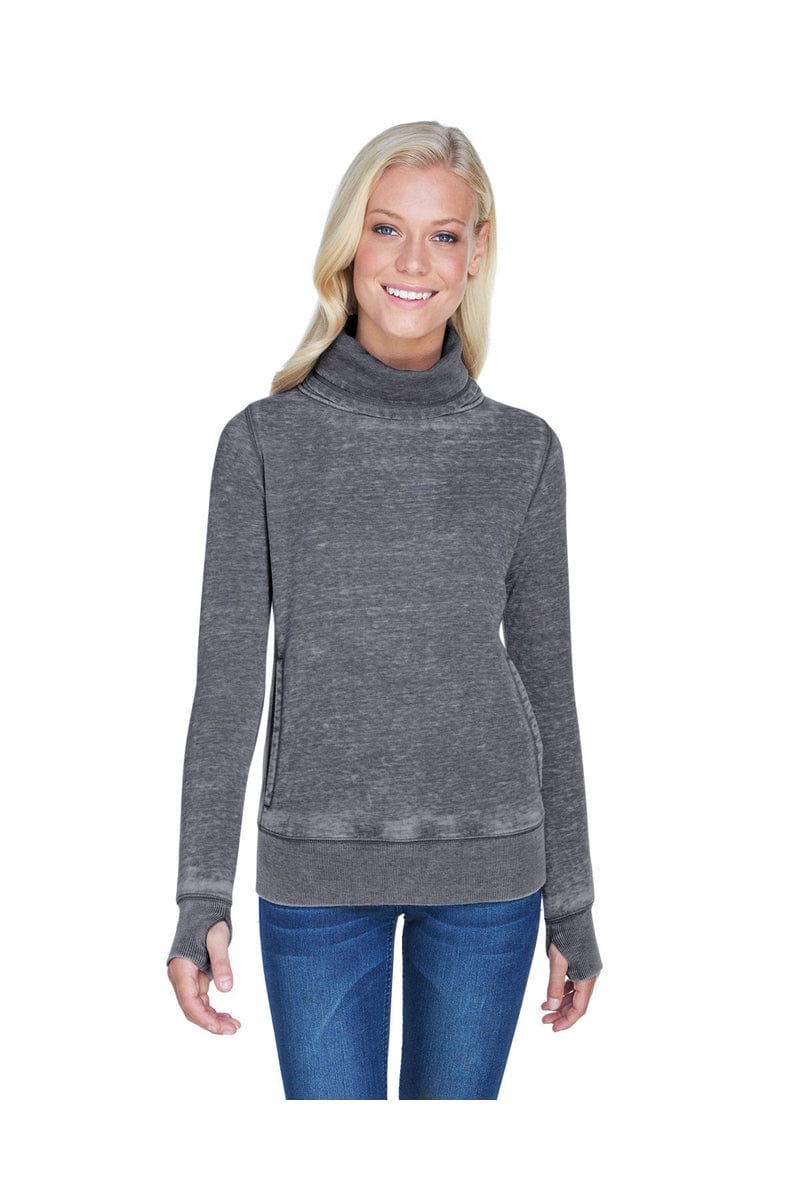 J America Sweatshirts/Fleece S / Dark Smoke J America JA8930: Ladies' Zen Fleece Cowl Neck