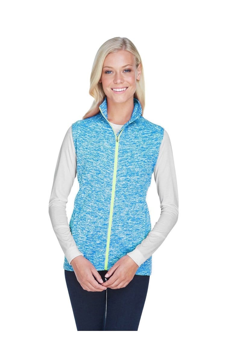 J America Sweatshirts/Fleece S / El Blue/ Neon Gr J America JA8625: Ladies' Lasic Cosmic Fleece Vest