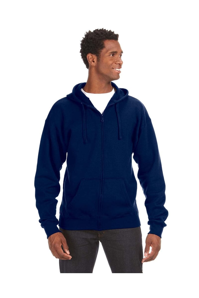 J America Sweatshirts/Fleece S / Navy J America JA8821: Adult Premium Full-Zip Fleece Hood
