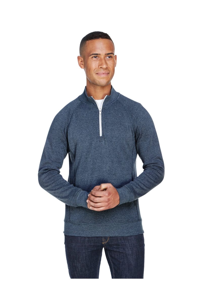 J America Sweatshirts/Fleece S / True Navy Trblnd J America JA8869: Adult Triblend Fleece Quarter-Zip