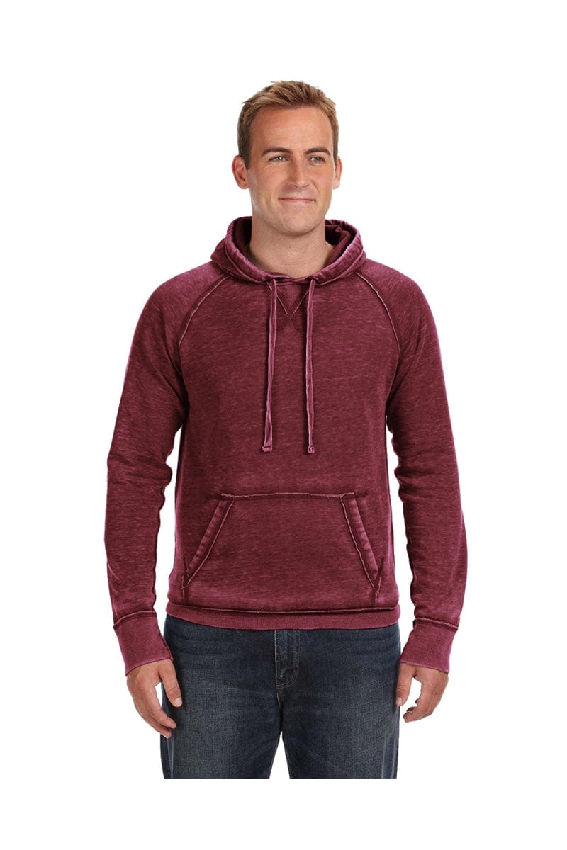J America Sweatshirts/Fleece S / Twisted Bordeaux J America JA8915: Adult Vintage Zen Fleece Pullover Hood