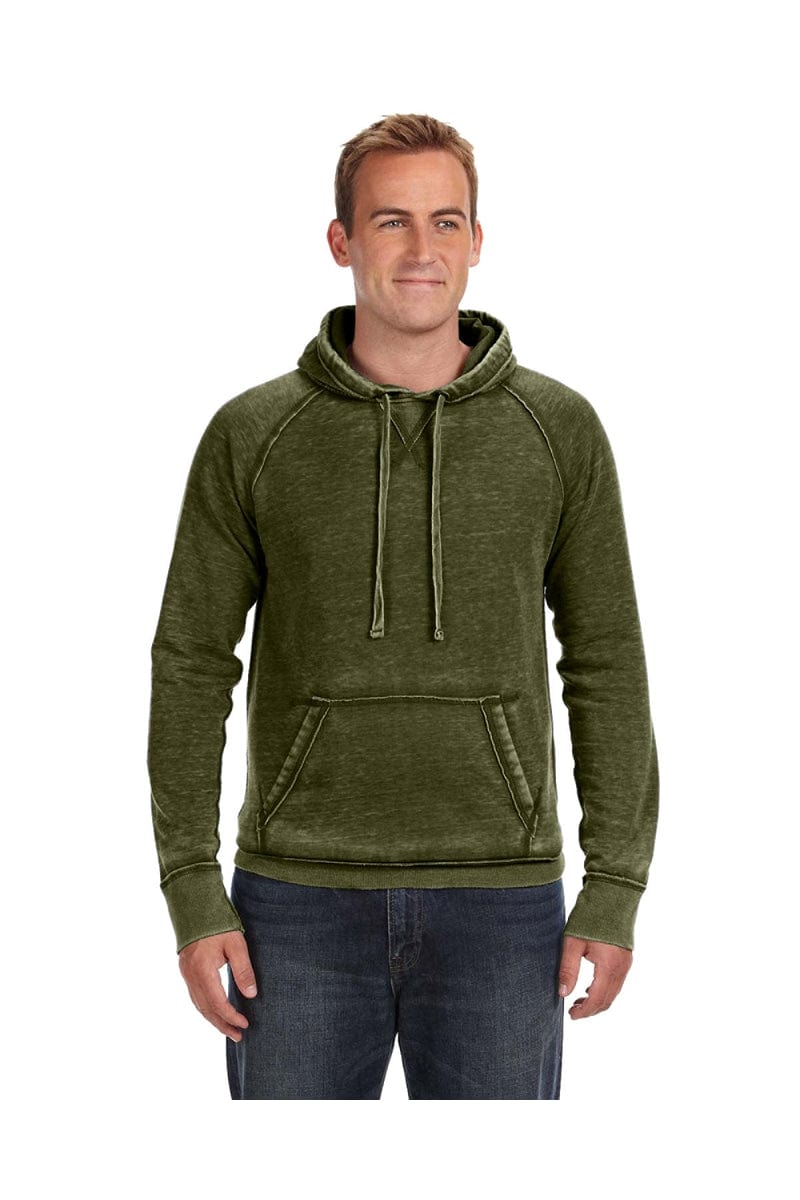 J America Sweatshirts/Fleece S / Twisted Olive J America JA8915: Adult Vintage Zen Fleece Pullover Hood
