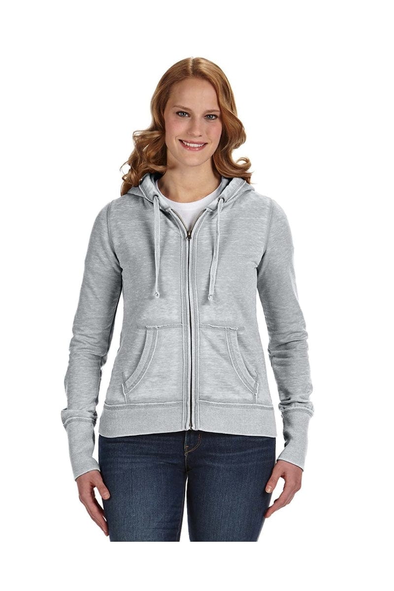 J America Sweatshirts/Fleece XS / Cement J America JA8913: Ladies' Zen Full-Zip Fleece Hood