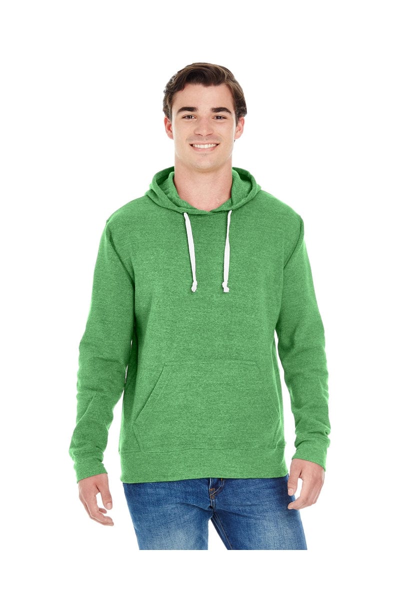J America Sweatshirts/Fleece XS / Green Triblend J America JA8871: Adult Triblend Pullover Fleece Hood