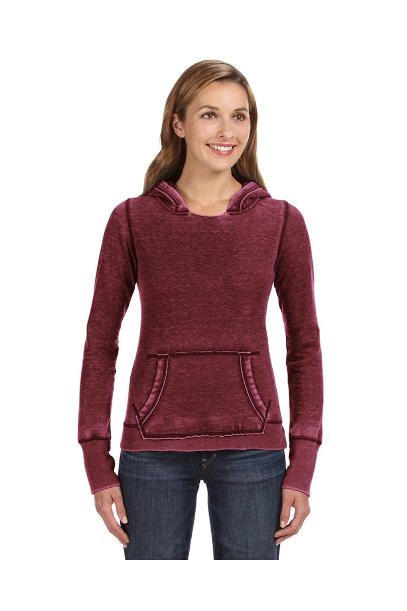 J America Sweatshirts/Fleece XS / Twisted Bordeaux J America JA8912: Ladies' Zen Pullover Fleece Hood