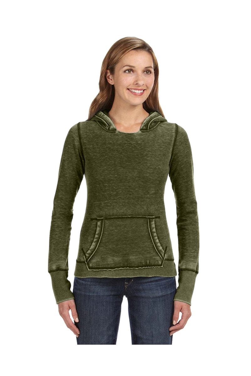 J America Sweatshirts/Fleece XS / Twisted Olive J America JA8912: Ladies' Zen Pullover Fleece Hood