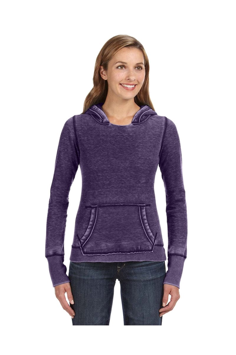 J America Sweatshirts/Fleece XS / Twisted Plum J America JA8912: Ladies' Zen Pullover Fleece Hood