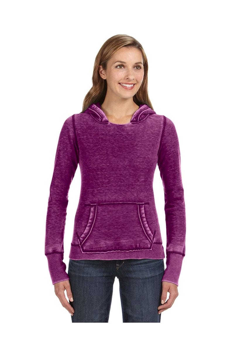 J America Sweatshirts/Fleece XS / Very Berry J America JA8912: Ladies' Zen Pullover Fleece Hood