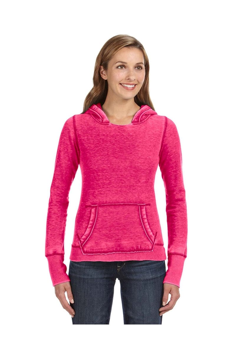 J America Sweatshirts/Fleece XS / Wildberry J America JA8912: Ladies' Zen Pullover Fleece Hood