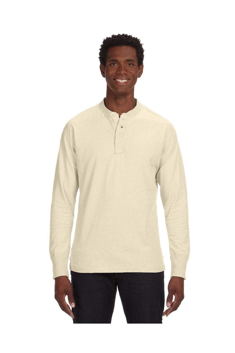 J America T-Shirts J America JA8244: Men's Vintage Brushed Jersey Henley