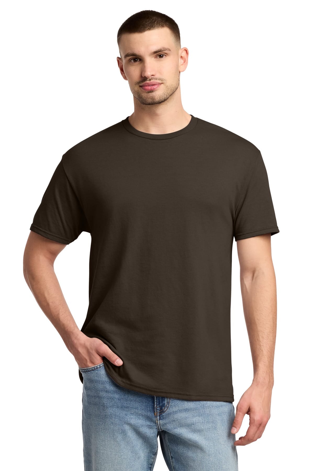Jerzees 29M S / Chocolate Jerzees 29M Dri-Power 50/50 Cotton/Poly T-Shirt