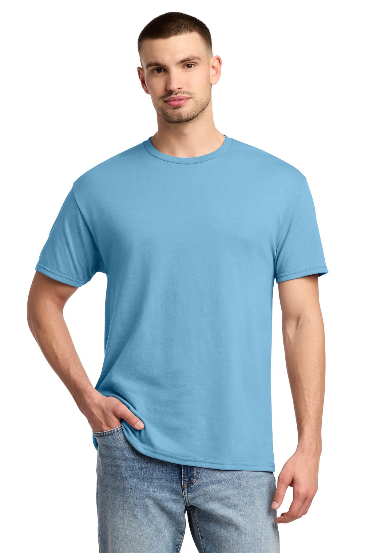 Jerzees 29M S / Light Blue Jerzees 29M Dri-Power 50/50 Cotton/Poly T-Shirt