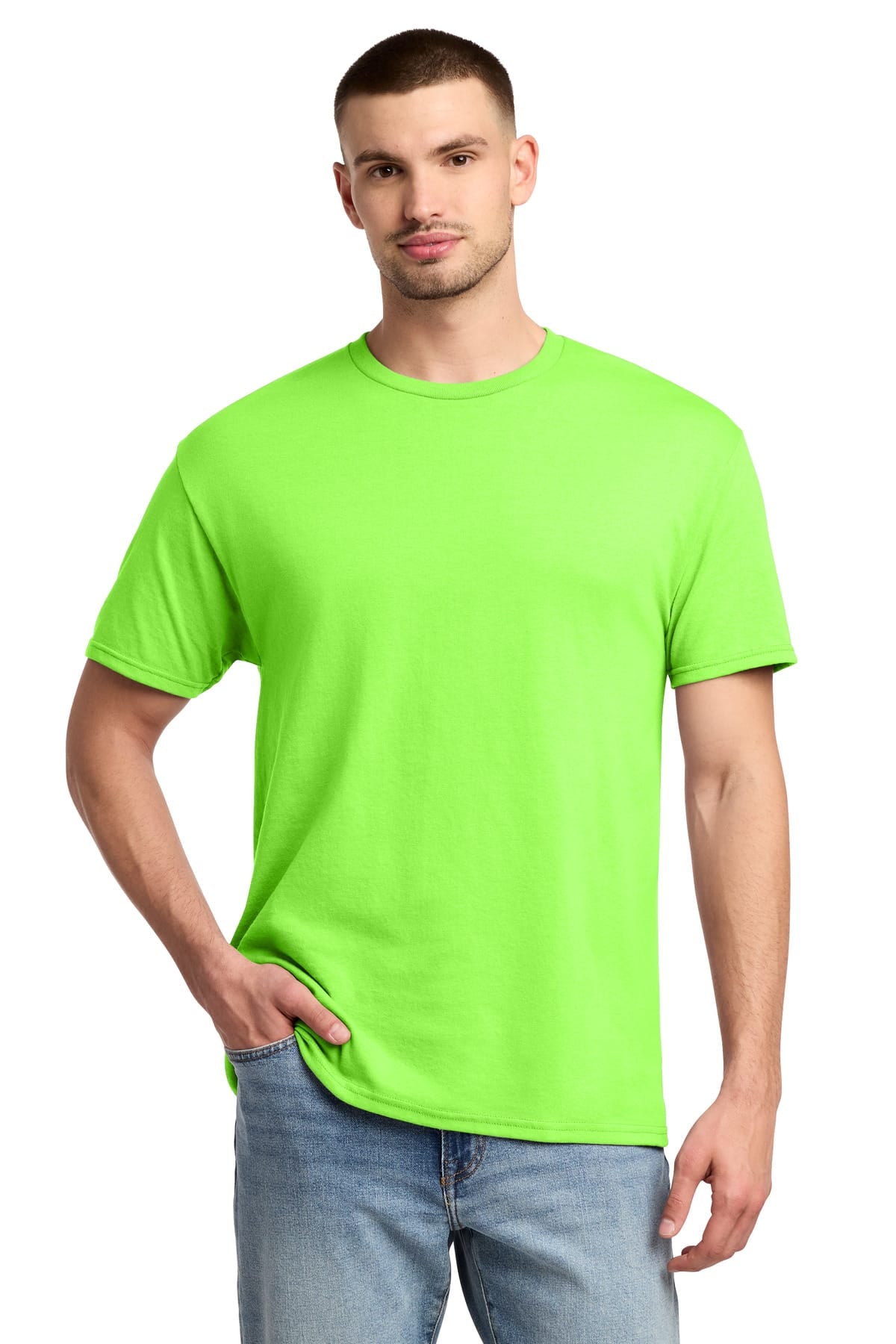 Jerzees 29M S / Neon Green Jerzees 29M Dri-Power 50/50 Cotton/Poly T-Shirt